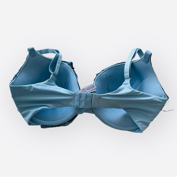 Victoria’s Secret 34DDD T-Shirt Denim Push Up Full Coverage Bra Bikini Top - Picture 3 of 6